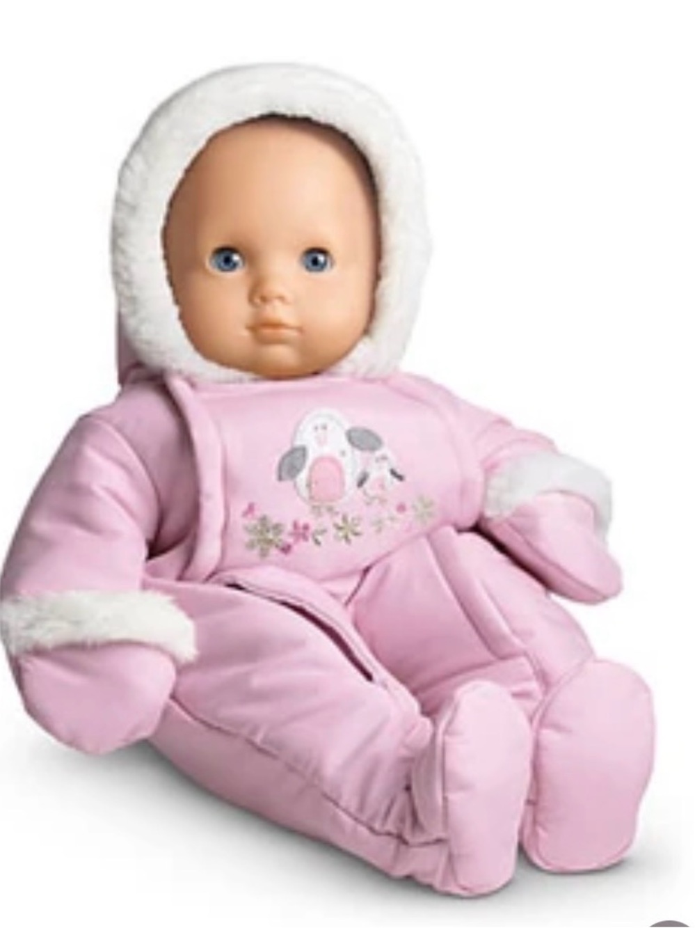American Girl Bitty Baby Pink Polar Penguin Snowsuit